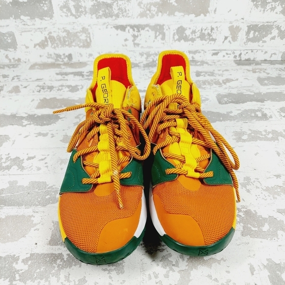Nike PG 3 All Star  Orange Green High Top Lace Up Running Sneakers F1004 - Picture 3 of 13